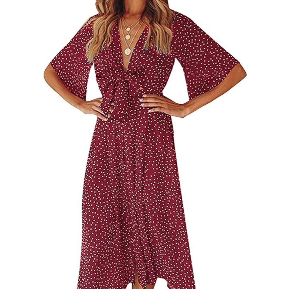 Wrap Polka Dot Dress